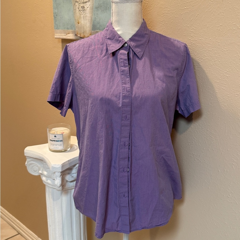 Eddie Bauer Women's Lavender Button-Down Shirt